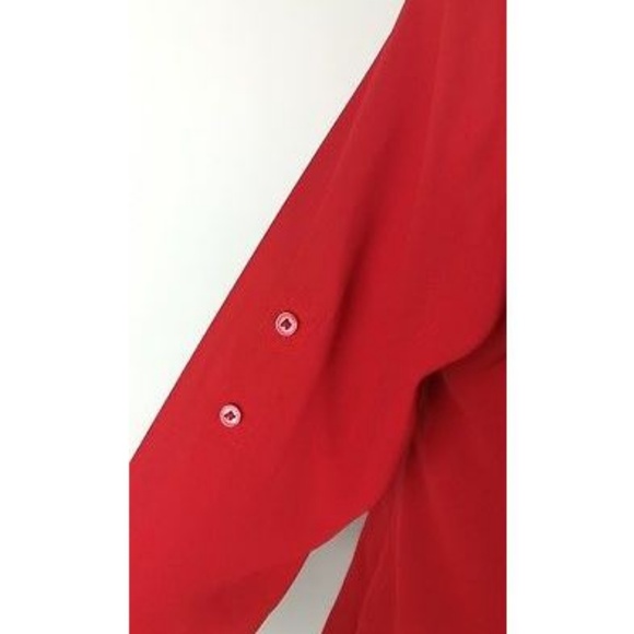 * Express women's xs button down red long sleeve - Picture 7 of 8